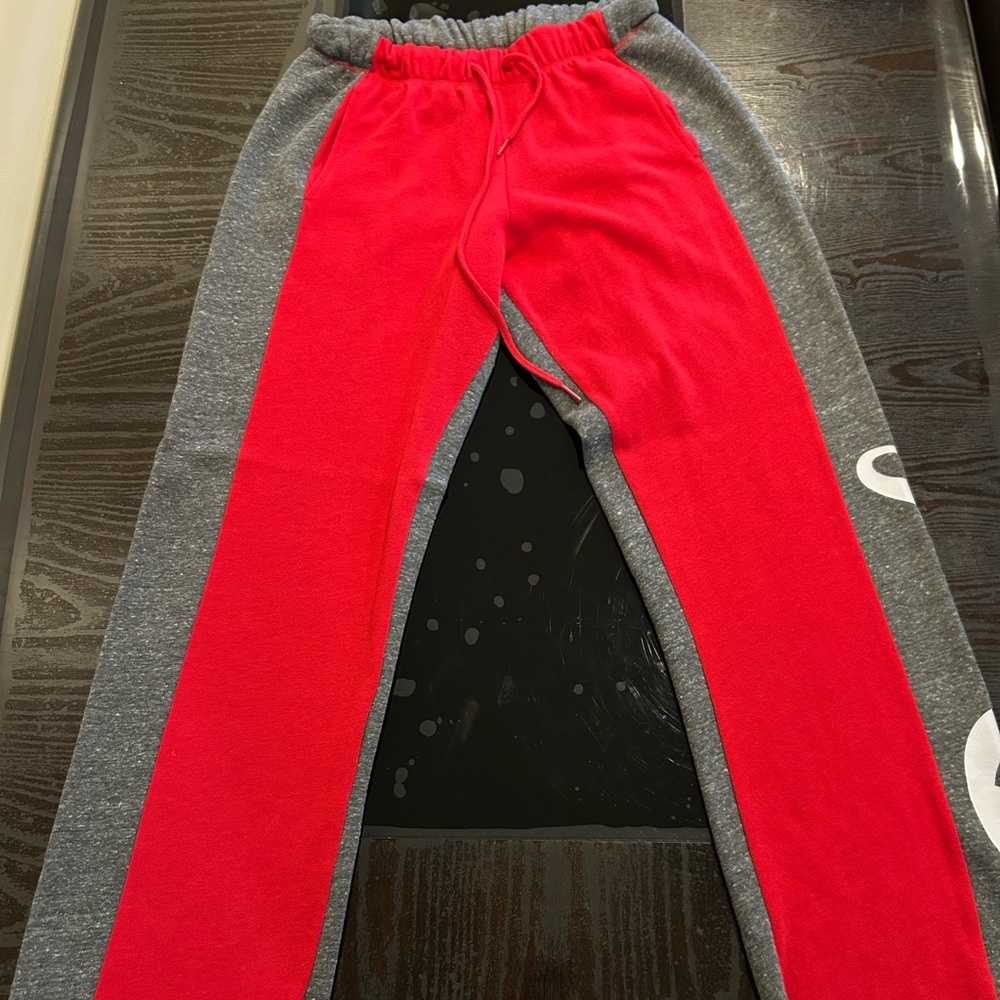 PINK Victoria's Secret Kids Red and Gray Joggers